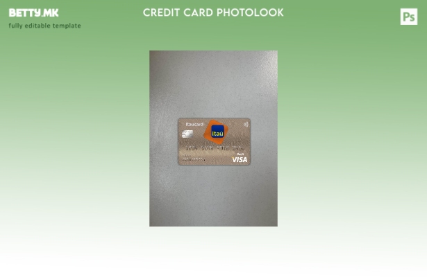 модерен стил на Бразил Itaú банкарски виза картичка дебитна photolook преден шаб